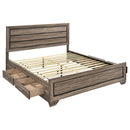 Coaster Furniture Kauffman 204190KW Wood California King Storage Panel Bed - Washed Taupe IMAGE 2