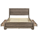 Coaster Furniture Kauffman 204190KW Wood California King Storage Panel Bed - Washed Taupe IMAGE 6