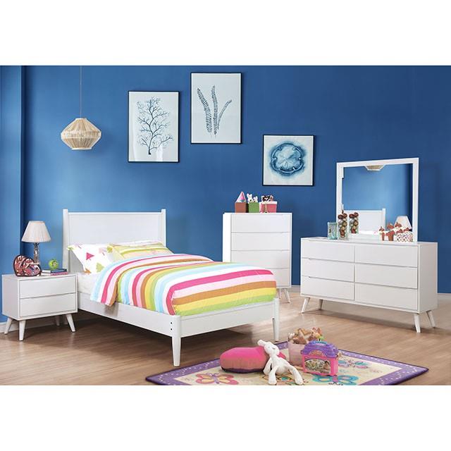Furniture of America Lennart 4-Drawer Chest CM7386WH-C IMAGE 3