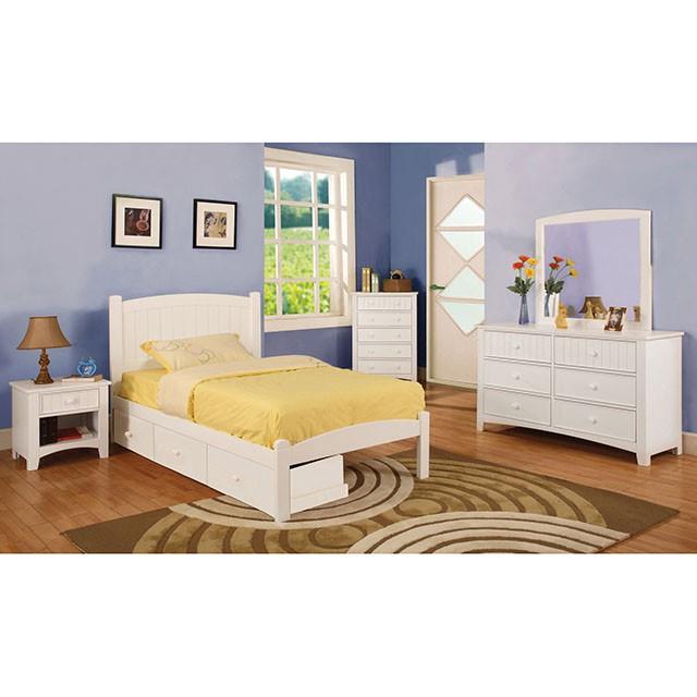 Furniture of America Omnus 1-Drawer Kids Nightstand CM7905WH-N IMAGE 3