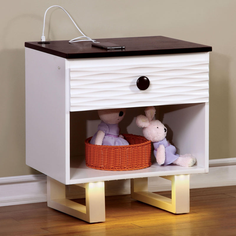 Furniture of America Meredith CM7191N Night Stand w/ USB Outlet IMAGE 1