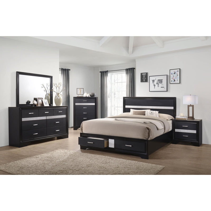 Coaster Furniture Miranda 206361KW 51-inch Wood California King Storage Panel Bed - Black IMAGE 7