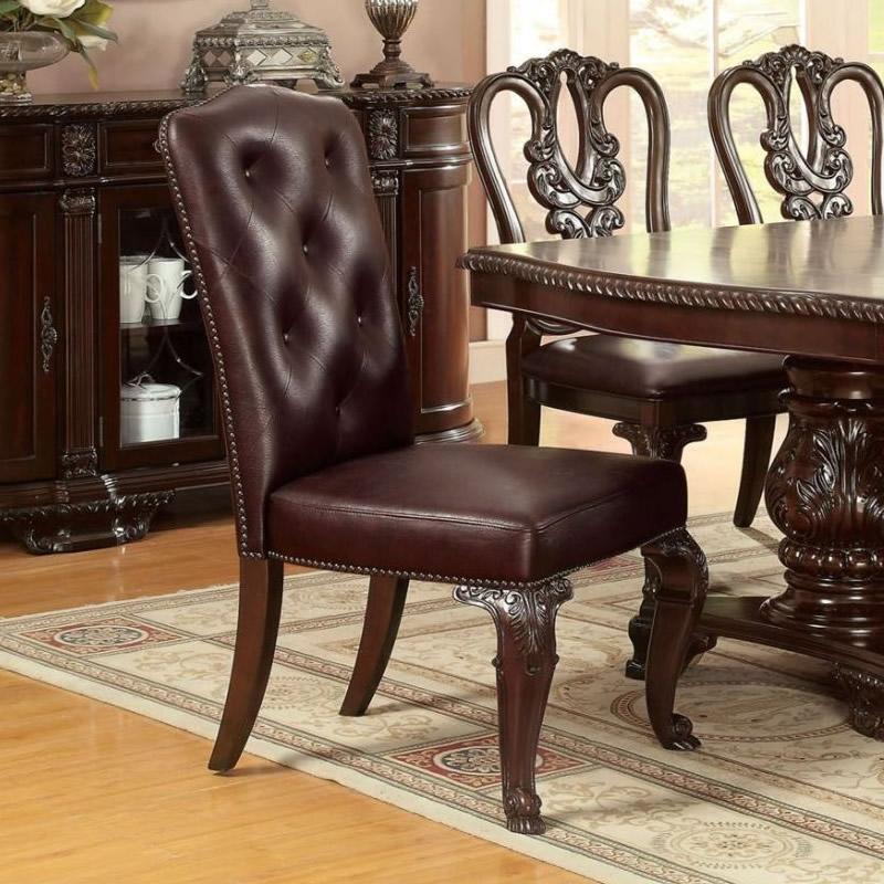 Furniture of America Bellagio CM3319L-SC-2PK Leatherette Side Chair IMAGE 2