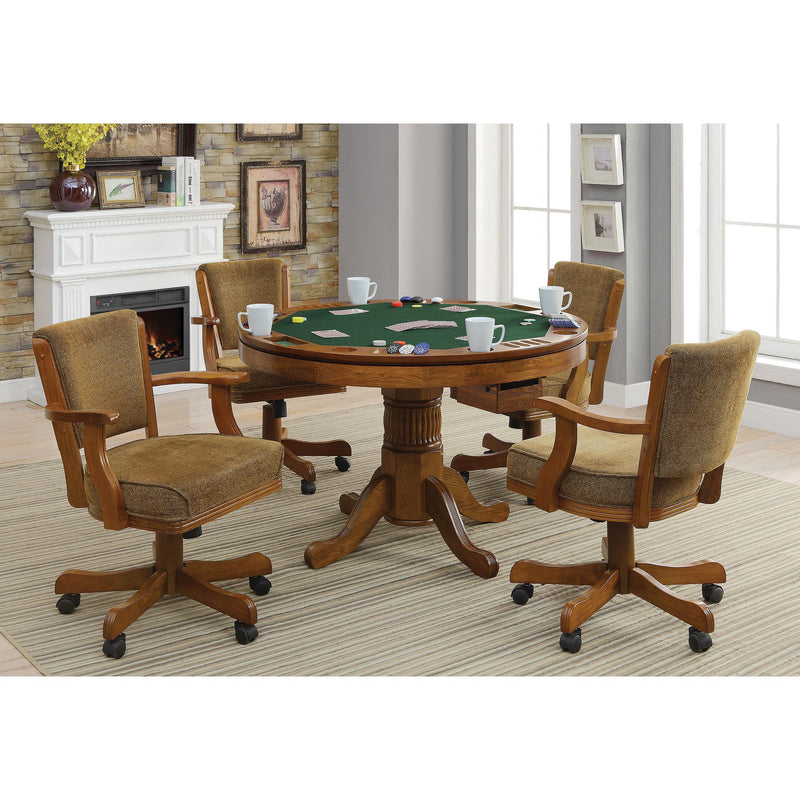 Coaster Furniture Mitchell 100951 Round Dining and Billiard Poker Game Table - Amber IMAGE 6