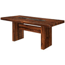 Furniture of America Bonneville Dining Table with Faux Marble Top and Trestle Base CM3824T-TABLE IMAGE 1