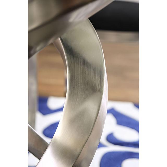 Furniture of America Roxo Dining Table with Glass Top and Pedestal Base CM3729T-TABLE IMAGE 5