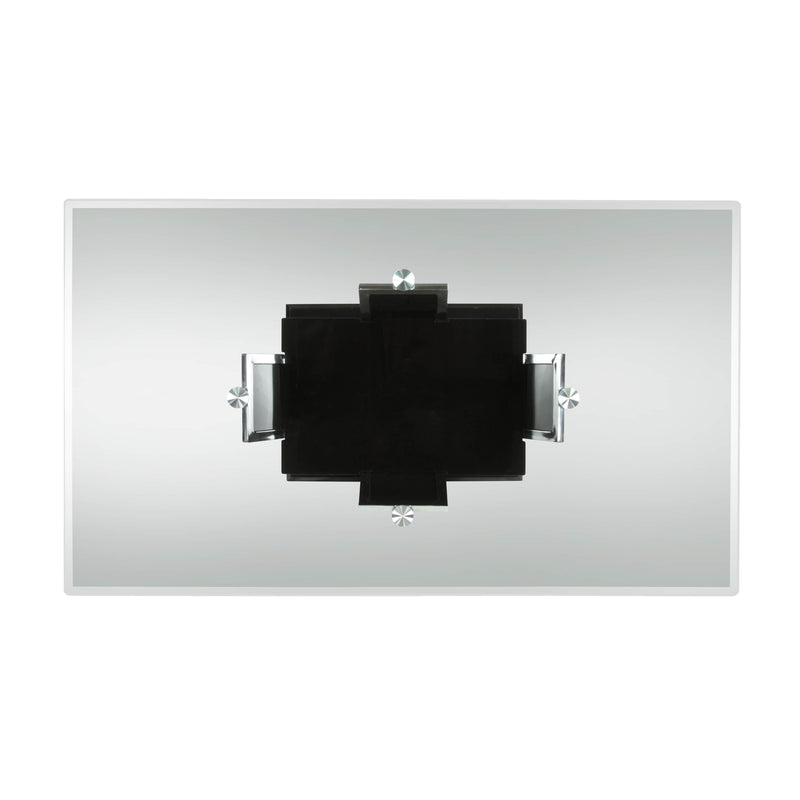 Furniture of America Glenview Dining Table with Glass Top and Pedestal Base CM8372BK-T-TABLE IMAGE 4