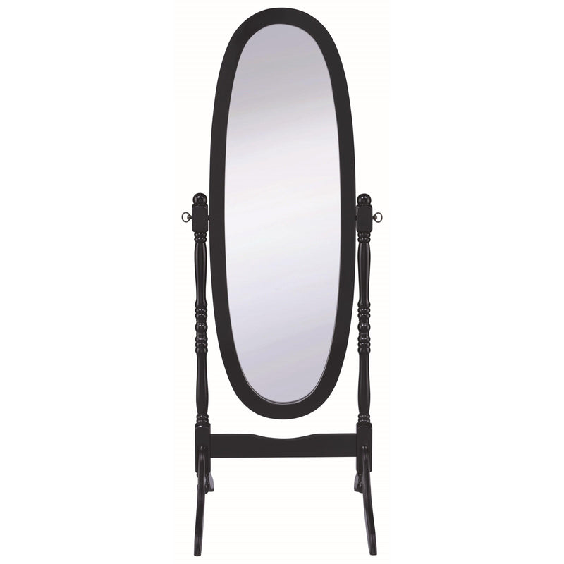 Coaster Furniture Foyet 950803 Wood Adjustable Full Length Cheval Mirror - Black IMAGE 2