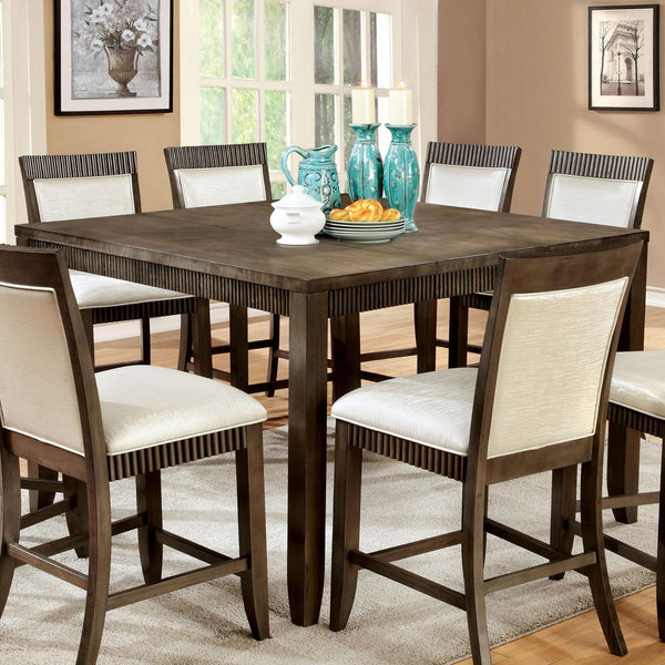 Furniture of America Square Forbes Counter Height Dining Table CM3435PT IMAGE 1