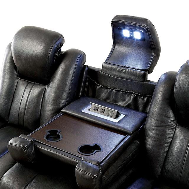 Furniture of America Zaurak Power Leather Look Recliner CM6291-CH IMAGE 2