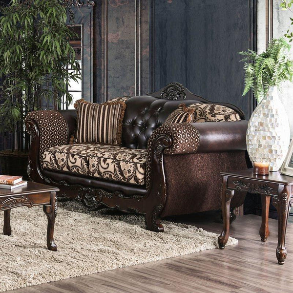 Furniture of America Quirino Stationary Fabric Loveseat SM6416-LV IMAGE 1