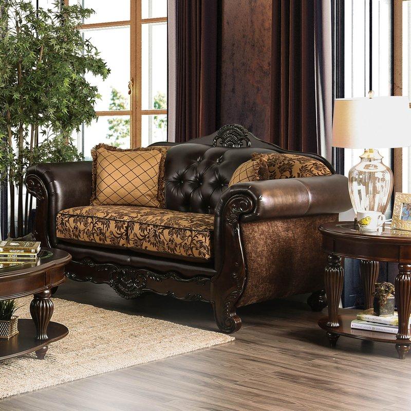 Furniture of America Quirino Stationary Fabric Loveseat SM6417-LV IMAGE 1
