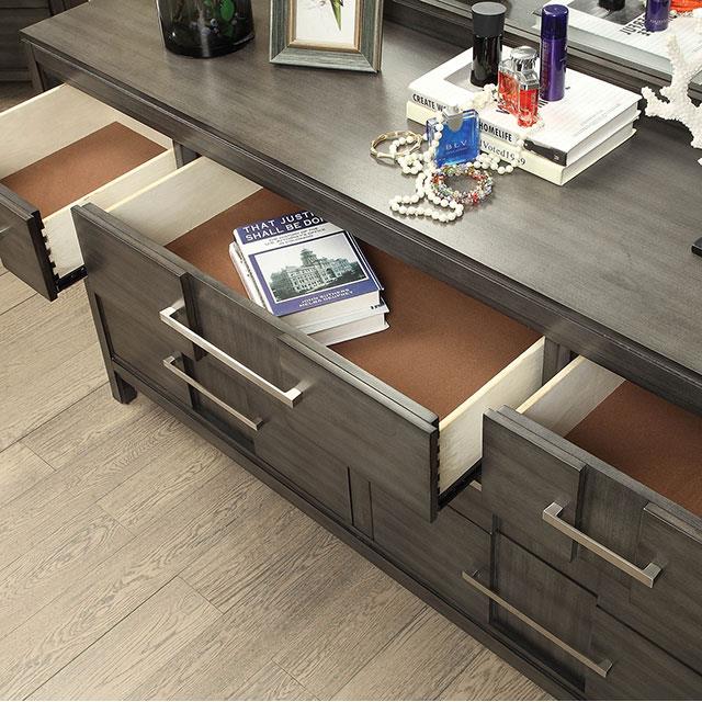 Furniture of America Berenice 5-Drawer Chest CM7580GY-C IMAGE 5
