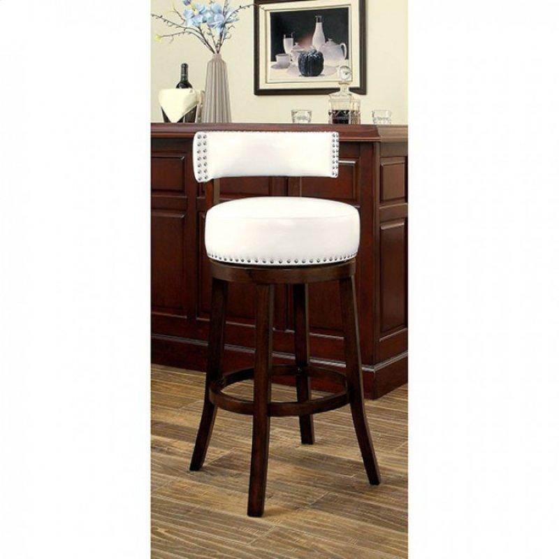 Furniture of America Shirley CM-BR6251WH-24-2PK 25" Bar Stool IMAGE 1