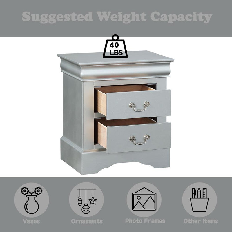 Calgary Furniture Emporium Louis Philippe 2-Drawer Nightstand 26733 IMAGE 10