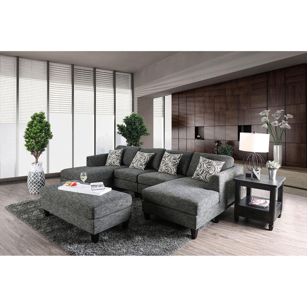Furniture of America Lowry CM6363-SET Sectional w/ Ottoman IMAGE 1
