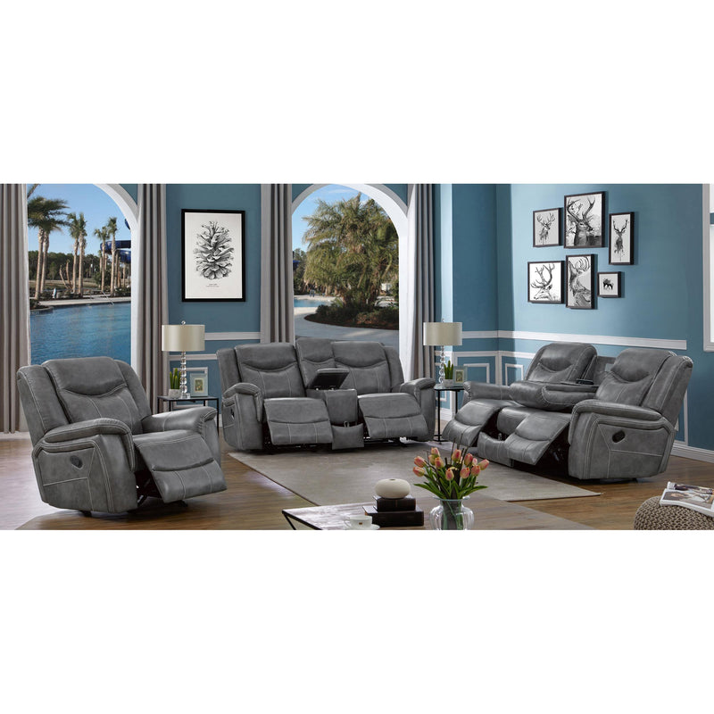 Coaster Furniture Conrad 650354 Upholstered Padded Arm Motion Sofa - Grey IMAGE 8