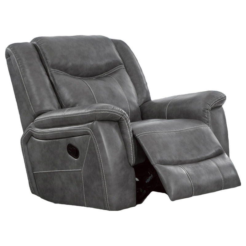 Coaster Furniture Conrad 650356 Upholstered Padded Arm Glider Recliner - Grey IMAGE 2
