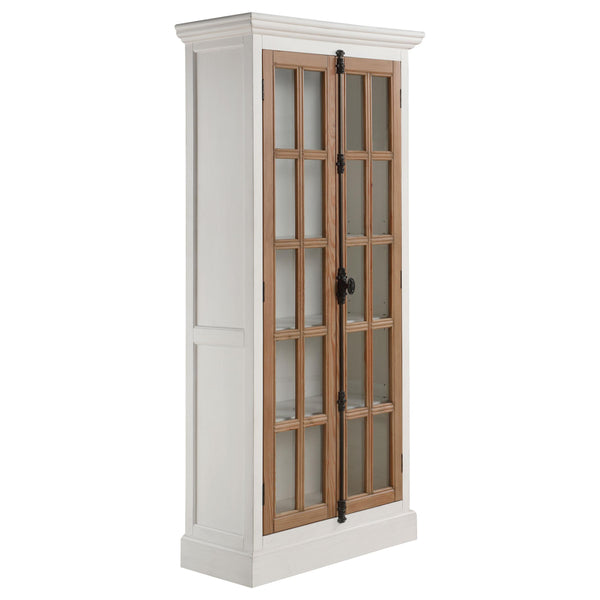 Coaster Furniture Tammi 950965 2-door Wood Tall Cabinet - Distressed White and Brown IMAGE 1