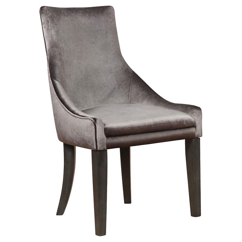 Coaster Furniture Phelps 121714 Velvet Upholstered Dining Side Chair - Grey (Set of 2) IMAGE 1
