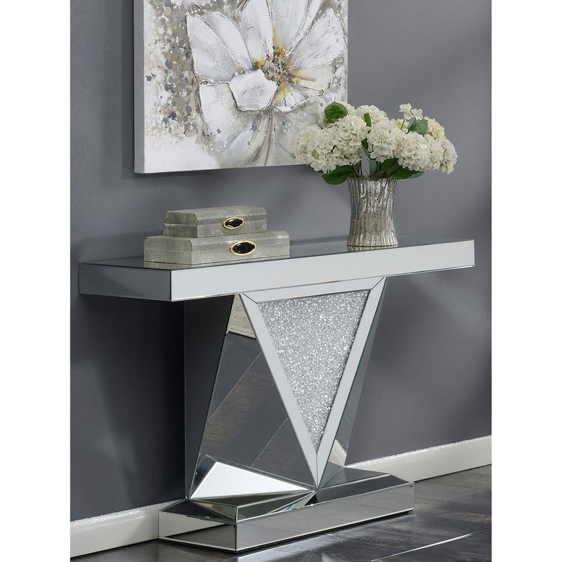 Coaster Furniture Amore 722509 Mirrored Acrylic Entryway Sofa Console Table - Silver IMAGE 8