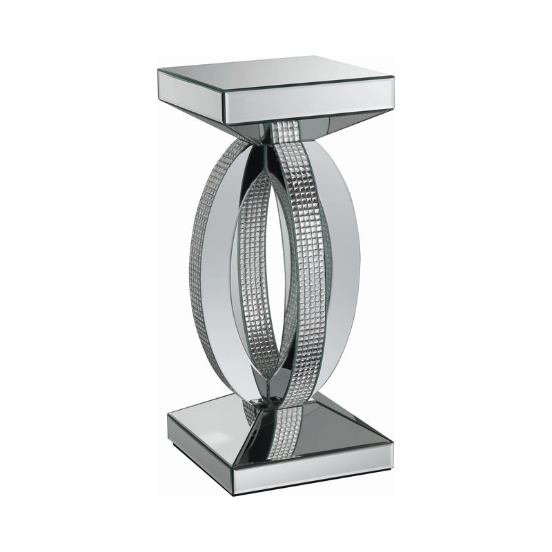 Coaster Furniture Amalia 722517 Square Mirrored Acrylic Crystal Side End Table - Silver IMAGE 1
