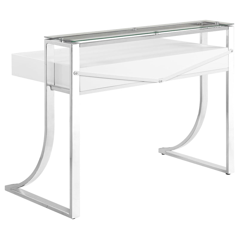 Coaster Furniture Gemma 802141 48-inch 2-Drawer Writing Desk - White High Gloss IMAGE 5