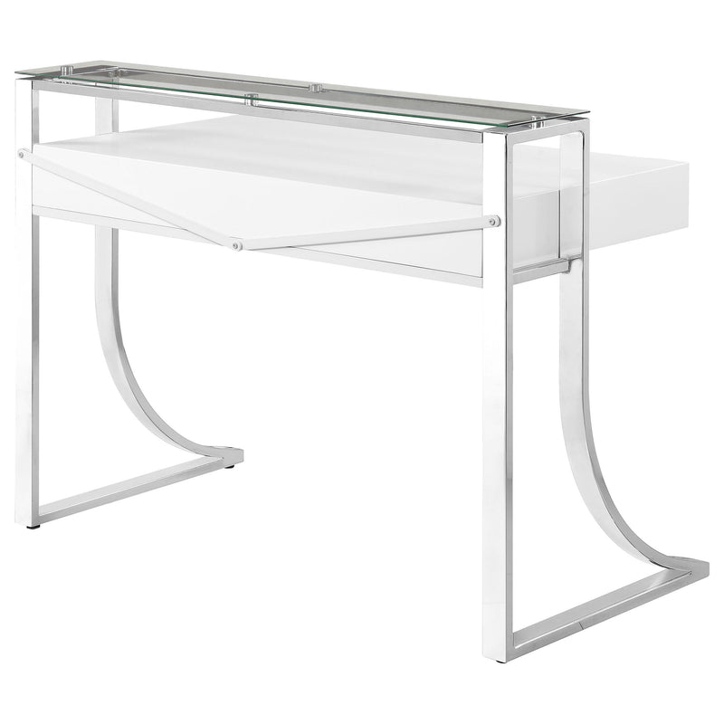 Coaster Furniture Gemma 802141 48-inch 2-Drawer Writing Desk - White High Gloss IMAGE 7