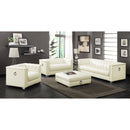 Coaster Furniture Chaviano 505394 Square Upholstered Ottoman - Pearl White IMAGE 4