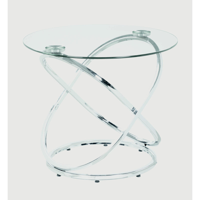 Coaster Furniture Warren 722373 3-piece Oval Glass Top Coffee Table Set - Chrome IMAGE 5