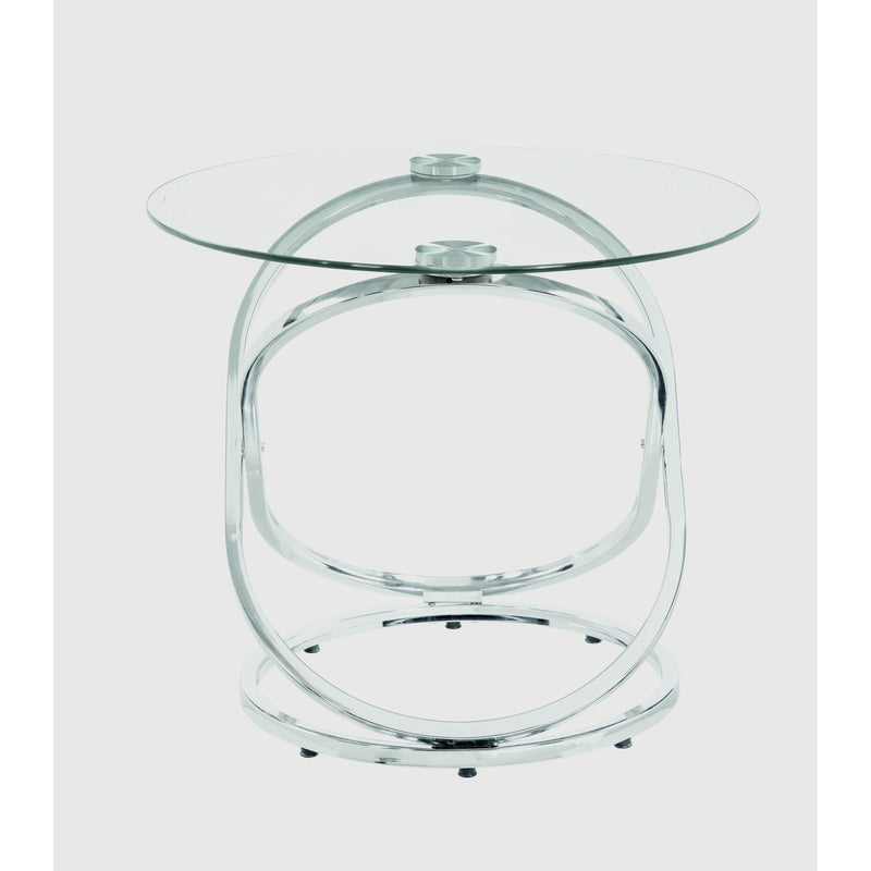 Coaster Furniture Warren 722373 3-piece Oval Glass Top Coffee Table Set - Chrome IMAGE 7