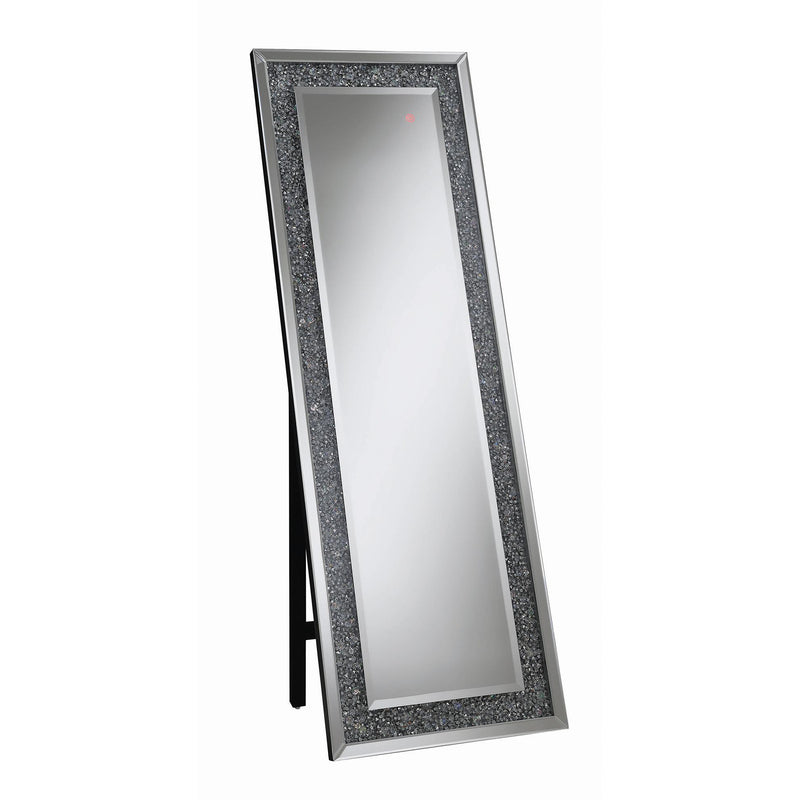 Coaster Furniture Carisi 961427 22 x 61 Inch Crystal Acrylic Standing Mirror - Silver IMAGE 1