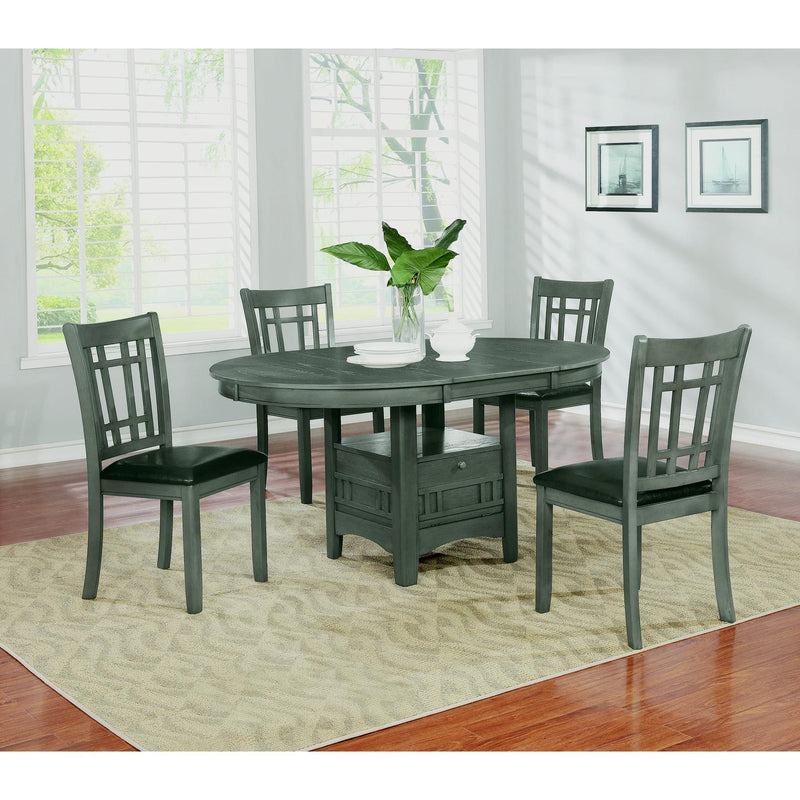 Coaster Furniture Lavon 108211 Oval 60-inch Extension Leaf Dining Table - Medium Grey IMAGE 4