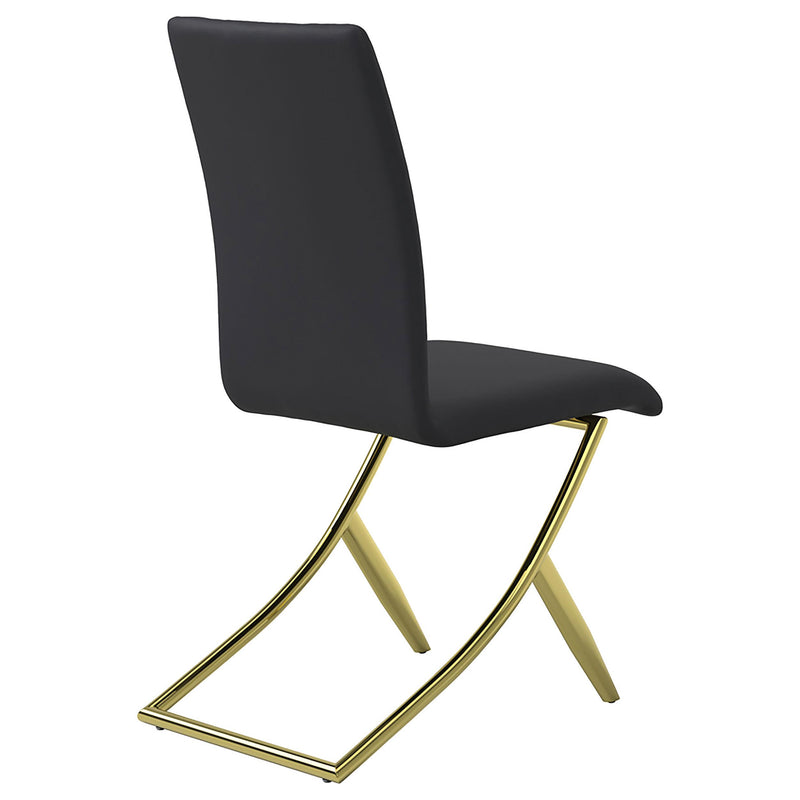 Coaster Furniture Carmelia 105172 Upholstered Dining Side Chair - Black (Set of 4) IMAGE 7