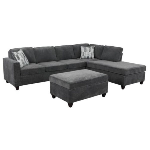 Coaster Furniture Mccord 509347 Upholstered Track Arm Sectional Sofa - Dark Grey IMAGE 1