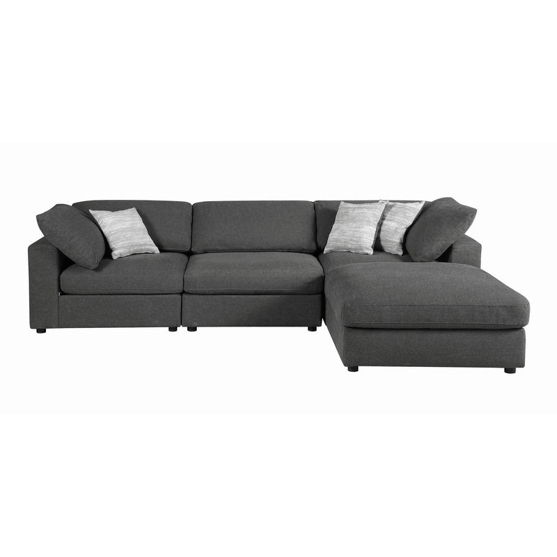 Coaster Furniture Serene 5513 4 pc Sectional (Charcoal) IMAGE 1