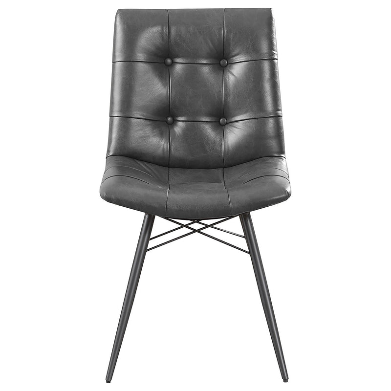 Coaster Furniture Aiken 110302 Upholstered Dining Side Chair - Charcoal IMAGE 2