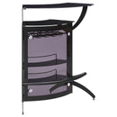 Coaster Furniture Dallas 182135 2-shelf Curved Freestanding Home Bar Cabinet - Black IMAGE 1