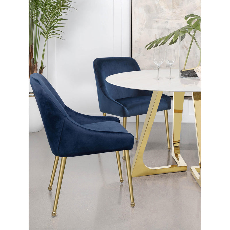 Coaster Furniture Mayette 192492 Upholstered Dining Side Chair - Blue IMAGE 8