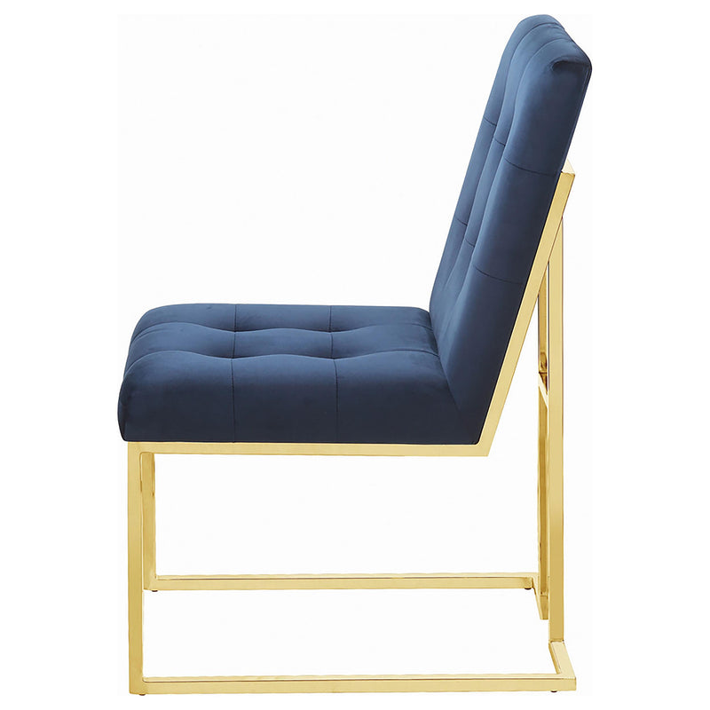 Coaster Furniture Cisco 192493 Velvet Upholstered Dining Side Chair - Gold IMAGE 4