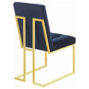 Coaster Furniture Cisco 192493 Velvet Upholstered Dining Side Chair - Gold IMAGE 7