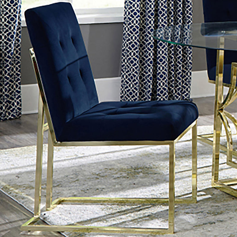 Coaster Furniture Cisco 192493 Velvet Upholstered Dining Side Chair - Gold IMAGE 9