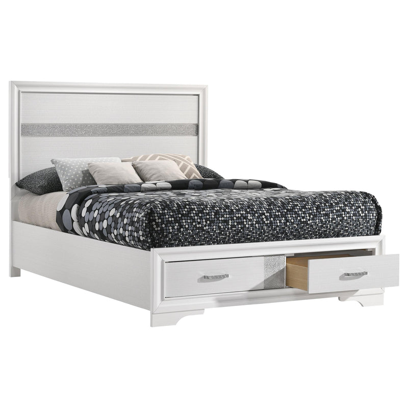Coaster Furniture Miranda 205111F 51-inch Wood Full Storage Panel Bed - White IMAGE 2