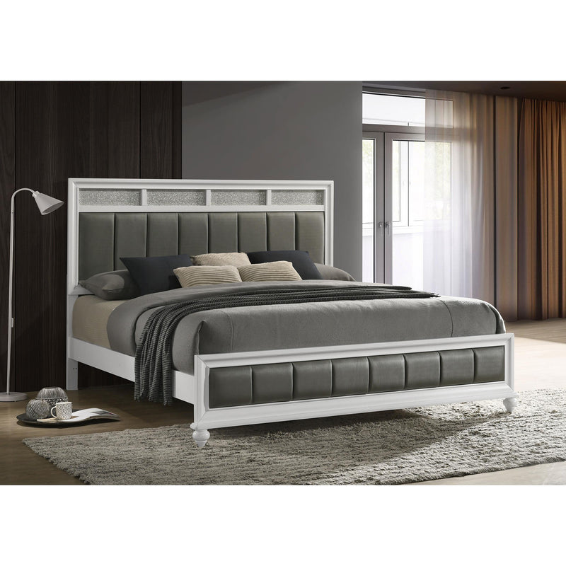 Coaster Furniture Barzini 205891KE Wood Eastern King Panel Bed - White IMAGE 6