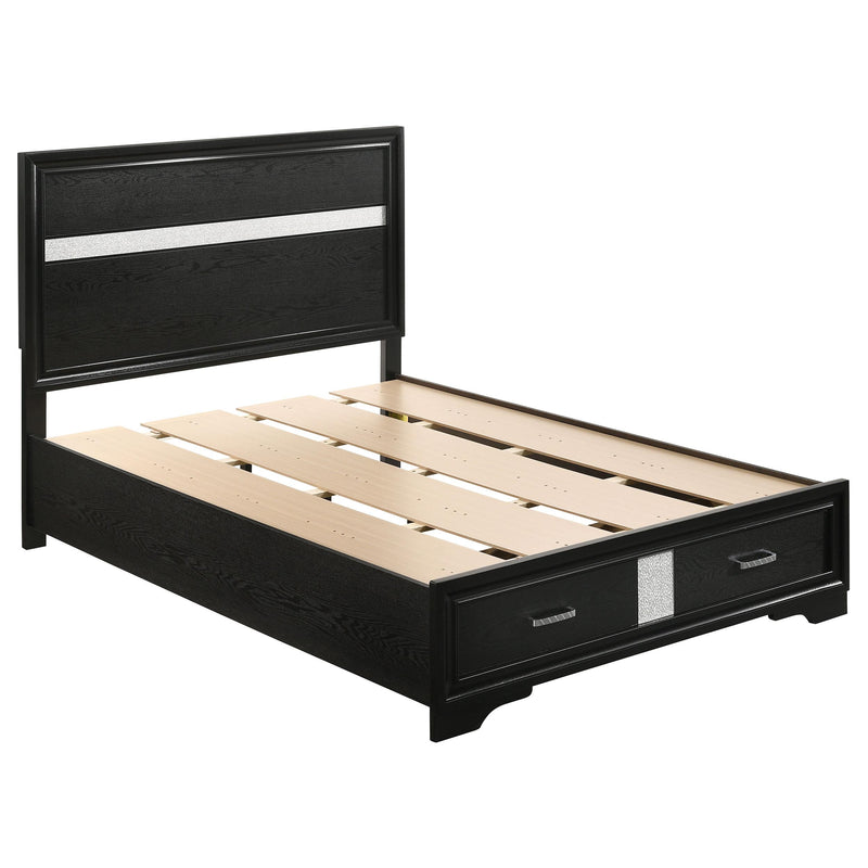 Coaster Furniture Miranda 206361F 51-inch Wood Full Storage Panel Bed - Black IMAGE 1