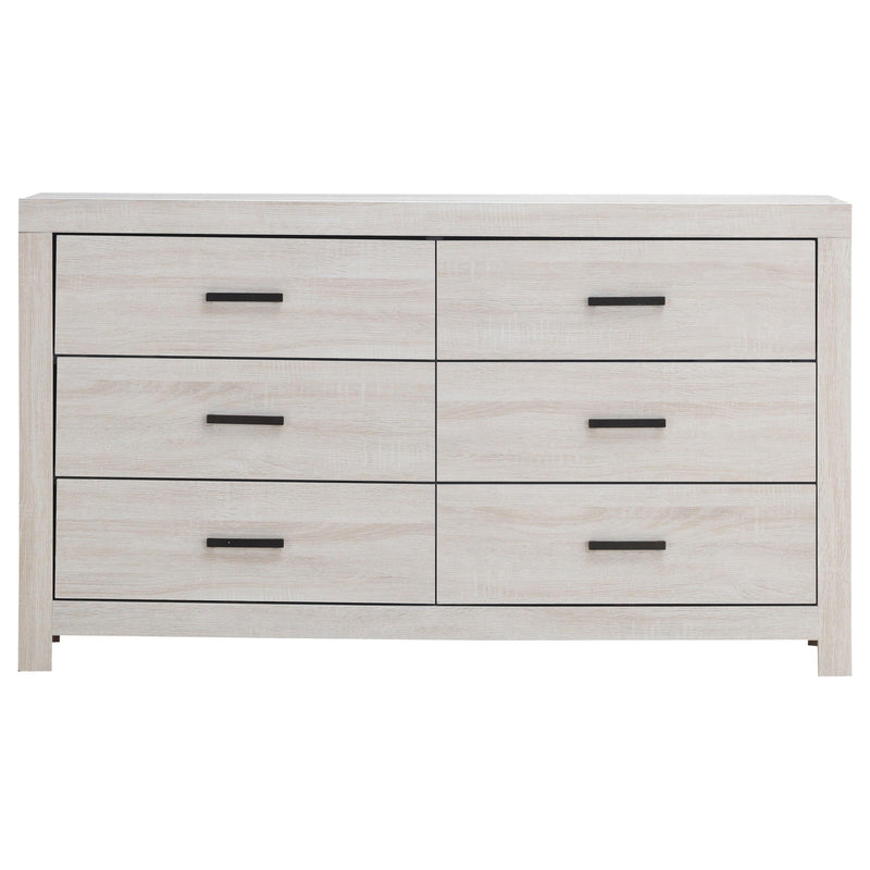 Coaster Furniture Brantford 207053 6-Drawer Dresser - Coastal White IMAGE 2