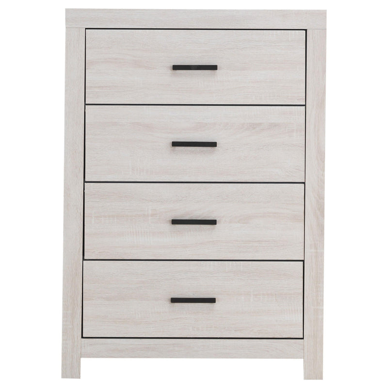 Coaster Furniture Brantford 207055 4-Drawer Bedroom Chest - Coastal White IMAGE 2