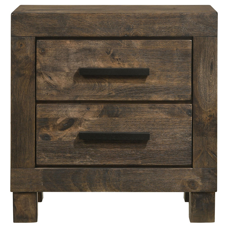 Coaster Furniture Woodmont 222632 2-Drawer Nightstand - Rustic Golden Brown IMAGE 2