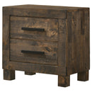 Coaster Furniture Woodmont 222632 2-Drawer Nightstand - Rustic Golden Brown IMAGE 3