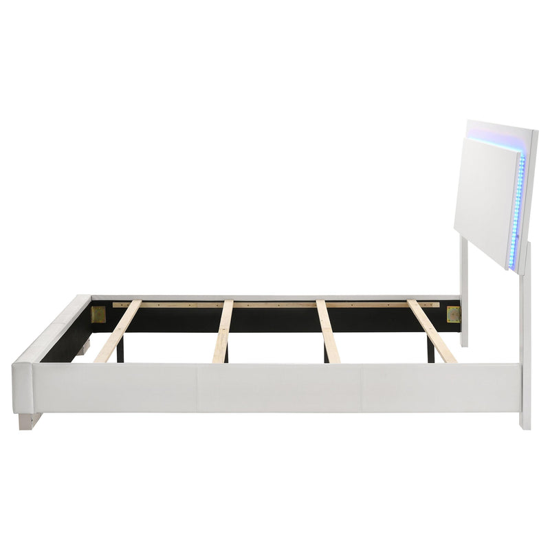 Coaster Furniture Felicity 203500F Wood Full LED Panel Bed - White High Gloss IMAGE 6